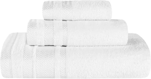 Miniatura 21 de Superior Juego de toallas de algodón de 9 piezas, toallas absorbentes suaves de felpa, artículos esenciales de baño, ducha, lujo, esponjosas