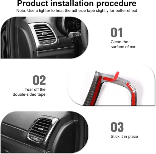 Miniatura 5 de CheroCar Para Jeep Grand Cherokee Consola central Aire acondicionado Ventilación Accesorios interiores para Jeep Grand Cherokee 2011-2020
