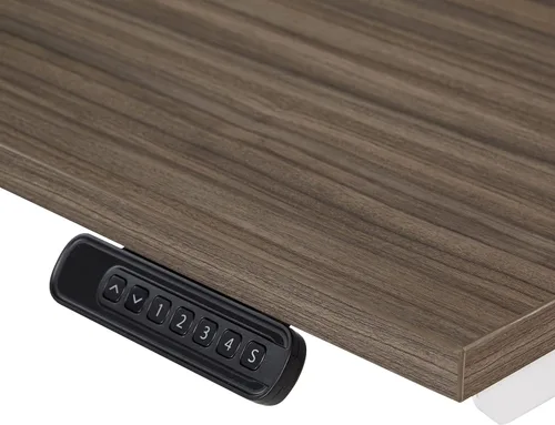 Miniatura 10 de Office Star Prado - Mesa motorizada de altura ajustable de 4 pies con control de memoria programable de 4 posiciones, parte superior de nogal urbano