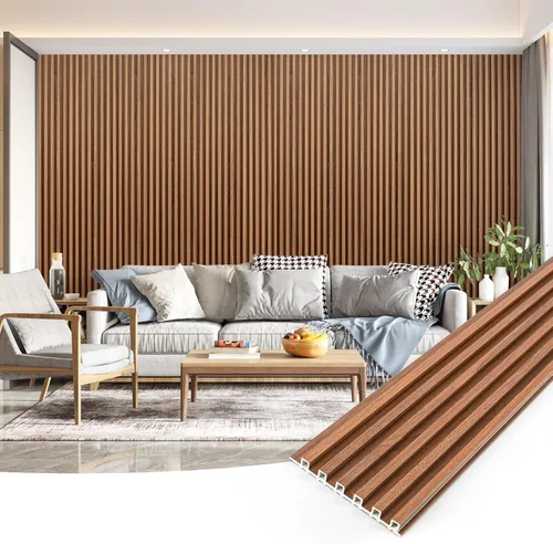 Art3dwallpanels Paneles de pared de listones de madera, paneles de pared 3D insonorizados WPC de 104 x 6.7 pulgadas para decoración de pared Roble