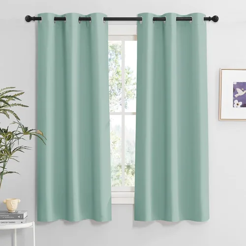 Miniatura 50 de RYB HOME Cortinas opacas de cocina de 36 pulgadas de largo, tratamiento de privacidad para ventanas pequeñas, aislamiento térmico, telón de fondo