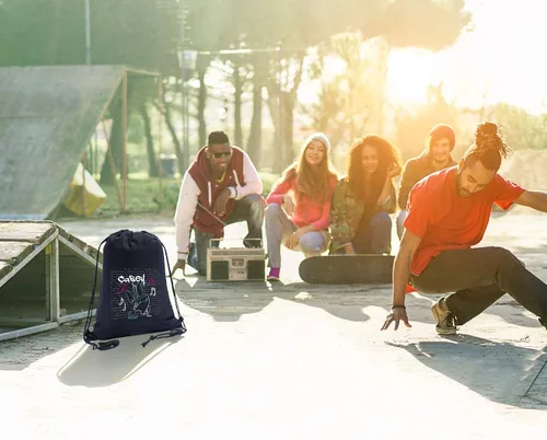Miniatura 2 de Mato & Hash Mochila de algodón de baile personalizada Bolsa de baile personalizada Bolsa de lona hip hop