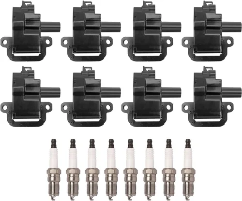 ENA Juego de 8 bobinas de encendido con 8 bujías de iridio compatibles con Chevrolet Pontiac 1998 Camaro Firebird 5.7L repuesto para UF192