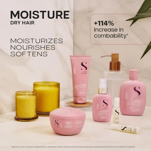 Miniatura 15 de Alfaparf Milano Semi di Lino Moisture Nutritive Shampoo and Conditioner Set para cabello seco - Champú y acondicionador hidratante sin sulfato