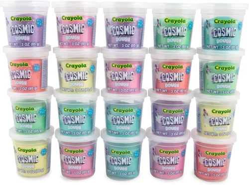 Miniatura 2 de Crayola Cosmic Dough 20pk x 3oz - Juguetes especiales para niños, recuerdos de fiesta, artículos escolares - Masa para modelar brillante no tóxica