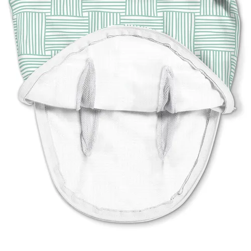 Miniatura 4 de SwaddleMe Luxe Perfect Temp - Manta para envolver con 100% algodón orgánico, tamaño pequeño/mediano, 1 paquete, tejido de cesta, 0-3 meses