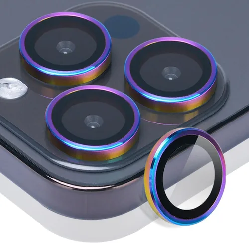 Miniatura 13 de Protector de lente de cámara para iPhone 15 Pro Max, protector de lente de vidrio templado con anillo de aleación de aluminio, compatible con iPhone