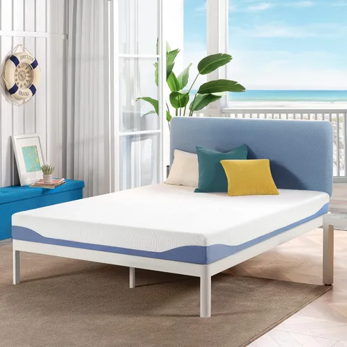 Miniatura 2 de Colchón de Cama de 6 Pulgadas de Gel Refrescante Infundido en Memoria Viscoelástica Mellow, Firmeza Media para un Sueño Reparador y Funda de Tela