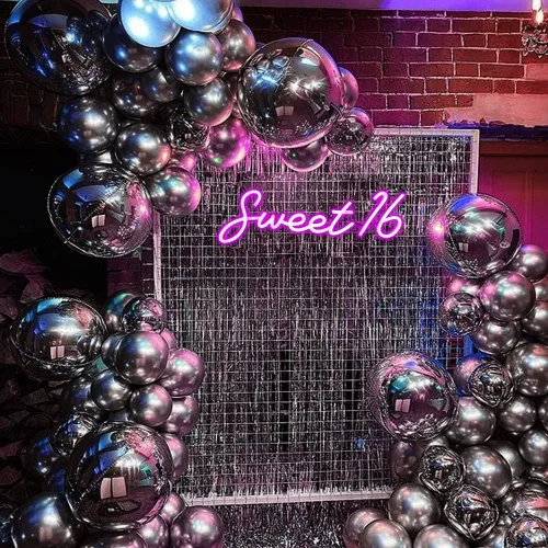 Miniatura 5 de Letrero de neón con 16 luces LED para decoración de fiesta de cumpleaños de 16 años, regalo perfecto para ceremonia de mayoría de edad, también se