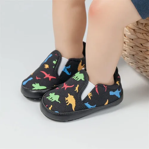 Miniatura 4 de Meckior - Zapatos para recién nacidos, tipo mocasines de lona con suela suave para recién nacidos, bebés, niños y niñas que estén dando sus primeros