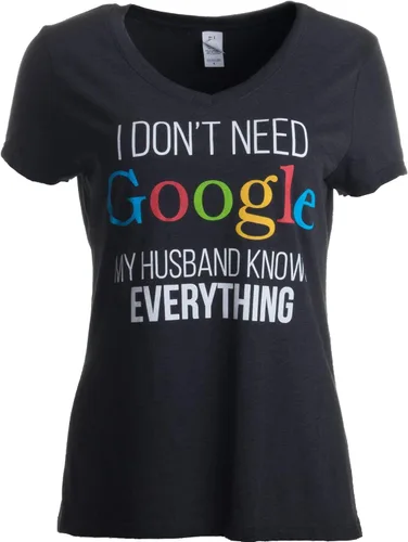 Miniatura 2 de My Husband Knows Everything Camiseta con cuello en V para mujer