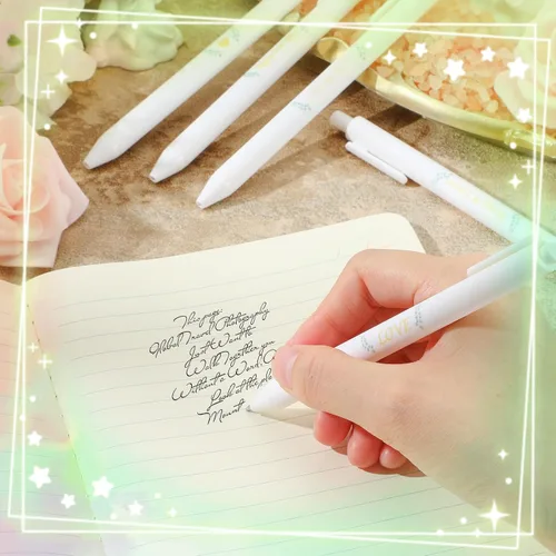 Miniatura 7 de Ctosree 50 bolígrafos de despedida de soltera, bolígrafos de boda para libro de visitas, bolígrafo retráctil de tinta negra, para propuesta