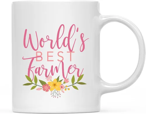 Miniatura 60 de Andaz Press Taza de café de 11 oz, regalo de broma de la mejor abbuela del mundo, diseño floral, paquete de 1