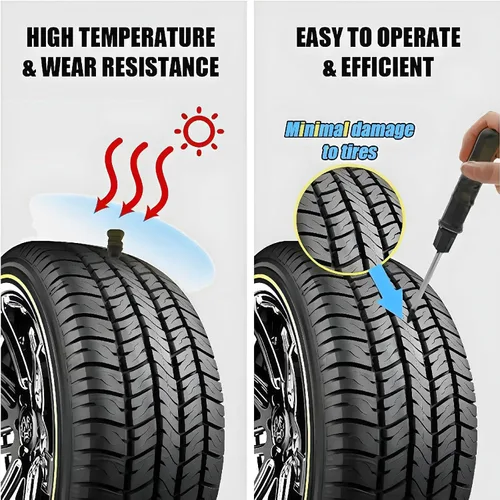 Miniatura 5 de Kit de tornillos de tapón de neumático para automóvil, SUV y camión, reparación duradera de neumáticos con destornillador, reparación permanente