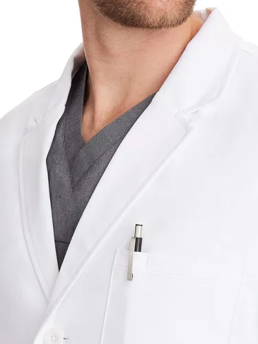 Miniatura 5 de Healing Hands Mens 5150 Leo Lab Coat Five Pocket Consult Length Lab Coat