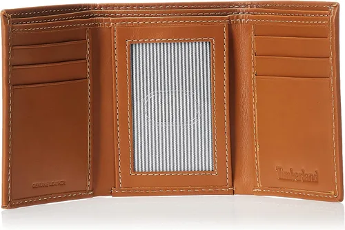 Miniatura 5 de Timberland - Cartera triple de cuero para hombre con ventana para tarjeta de identificación