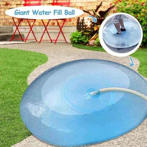 Miniatura 3 de Bola de burbujas gigante de 47 pulgadas para adultos, bola de diversión inflable de inyección de agua, bola de burbujas para playa, jardín, bola