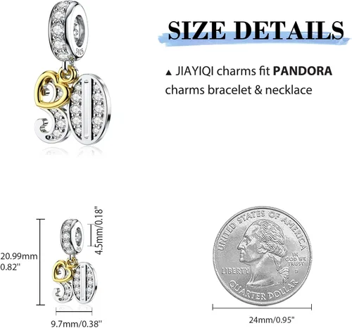 Miniatura 4 de JIAYIQI Collar con dije de plata de ley 925 con dije de corazón de oro de 18 quilates para mujer de 16, 18, 21, 30, 40, 50, 60