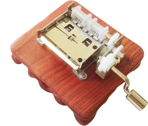 Miniatura 11 de FnLy Caja musical de madera tallada vintage de 30 notas, caja de regalo de música con manivela de mano, crea tu propia melodía musical Nota Sy-30