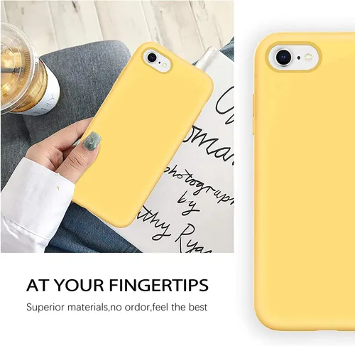 Miniatura 5 de GUAGUA Funda compatible con iPhone SE 2022/2020, iPhone 8, iPhone 7, 4.7 pulgadas, silicona líquida, gel suave, forro de microfibra delgada, cojín