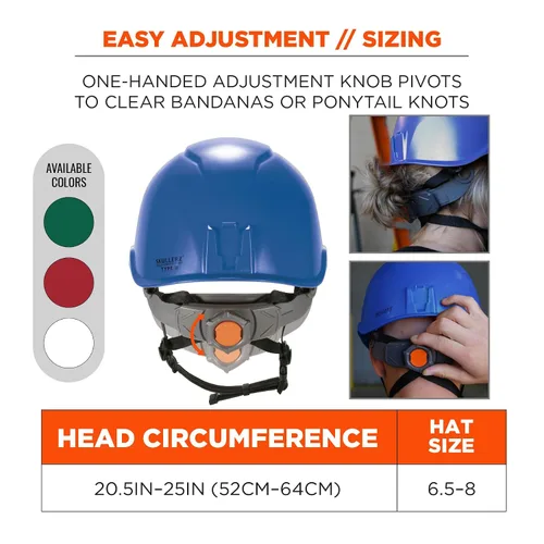 Miniatura 7 de Ergodyne Skullerz 8976 - Casco de seguridad tipo 2, clase E, tipo II