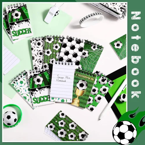 Miniatura 3 de 24 cuadernos de fútbol para fiestas deportivas, cuadernos de fútbol para niños, cuadernos de espiral, cuadernos de profesores, escuela, aula
