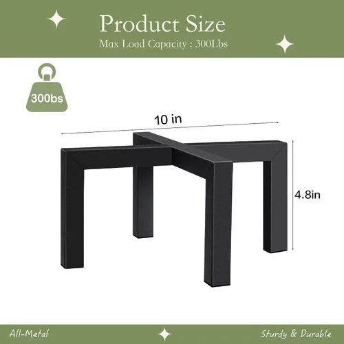 Miniatura 3 de Paquete de 2 soportes metálicos de 10 pulgadas para interiores y exteriores, taburetes resistentes para interiores, soportes modernos de mediados