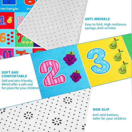Miniatura 4 de Alfombra infantil para sala de juegos, alfombra educativa ABC, alfombra suave antideslizante para bebé, alfombra de juego para bebé, alfombra