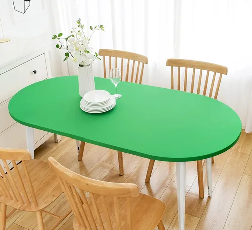 Miniatura 35 de Wolkemer Mantel Redondo Ajustado de 2 Pies de Spandex Elástico Cubierta para Mesa de Cóctel Borde Elástico Negro Cubierta Superior de Mesa