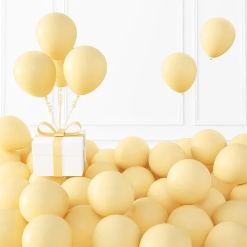 Miniatura 99 de KALOR Globos dorados champagne, 100 piezas de 5 pulgadas de globos mini de látex mate para arco de guirnalda de globos, decoración de cumpleaños
