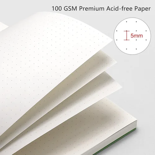 Miniatura 3 de RETTACY Cuaderno de viñetas punteado, 300 páginas, tamaño grande A4 (20,8 cm × 28,4 cm), papel grueso de 100 gsm, cubierta flexible de plástico, Lila