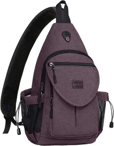 Miniatura 9 de MOSISO - Mochila bandolera/cruzada de lona para senderismo con bolsillo antirrobo Blanco perla