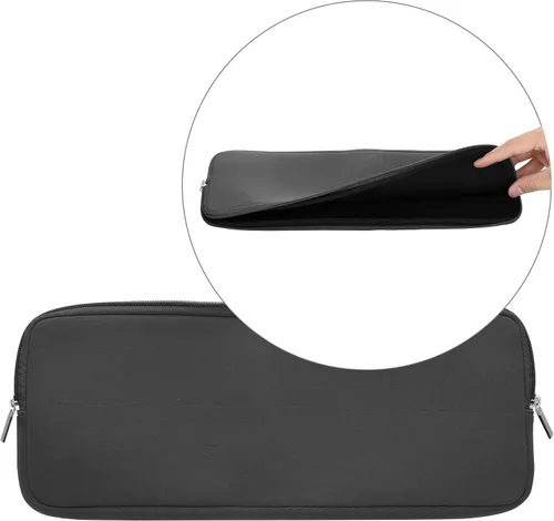 Miniatura 4 de kwmobile Funda de neopreno compatible con Logitech MK470, funda para teclado suave de viaje, color gris