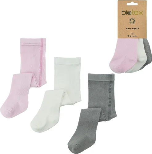 Miniatura 5 de Biotex 3 pares de medias de algodón orgánico para bebé niña y niño para invierno, leggings sin costuras, medias para recién nacidos, medias