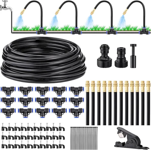 Miniatura 7 de Kits automáticos de riego por goteo, sistema de riego de jardín, incluye filtro inhibidor de calcio y manguera de riego de 50 pies y 5/16 pulgadas