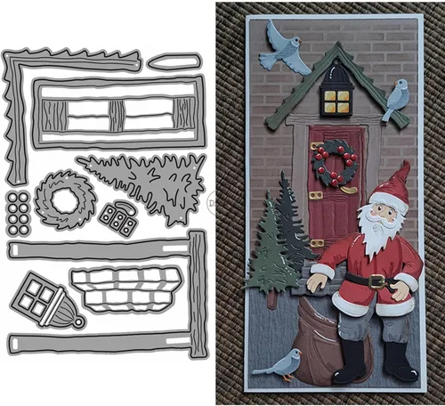 Miniatura 7 de DzIxY Hermosos troqueles de corte de metal con estrellas de árbol de Navidad para hacer tarjetas, juegos de troqueles de papel para grabar, álbum