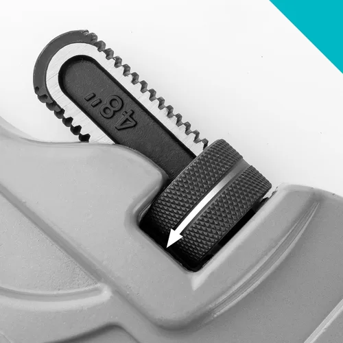 Miniatura 5 de DURATECH Llave de tubo recta de aluminio de 48 pulgadas resistente ajustable, llave de fontanería forjada por caída, supera el estándar GGG