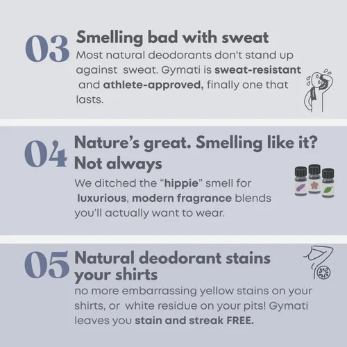 Miniatura 8 de Gymati Desodorante corporal natural en aerosol sin aluminio, unisex, paquete de 2