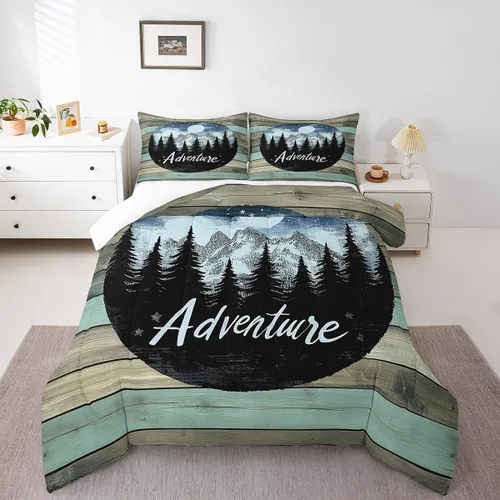 Miniatura 22 de Erosebridal Juego de edredón de pesca tamaño individual para hombres, juego de ropa de cama de peces de lubina para pescadores, niños de caza