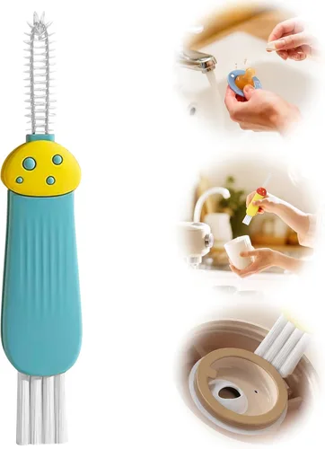Cepillo de limpieza 3 en 1 para tapa de tazas, 2025, nuevo limpiador multifunción para tapa de tazas para espacio de botella, herramientas de A-Blue