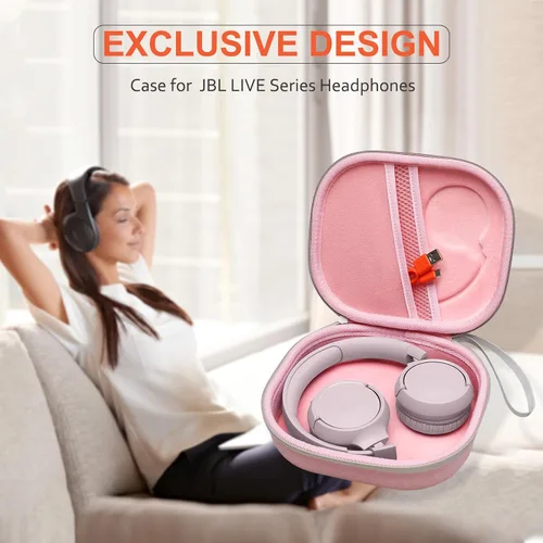 Miniatura 7 de LTGEM - Funda compatible con auriculares JBL Tune 510BT 520BT 500BT 570BT 660NC 710BT 720BT 770NC y Live 460NC 660NC 670NC 770NC 760NC, rosa