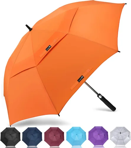 Miniatura 21 de ZOMAKE - Paraguas de golf a prueba de viento, extragrande, de gran tamaño, de doble dosel resistente para lluvia, juegos deportivos y carrito