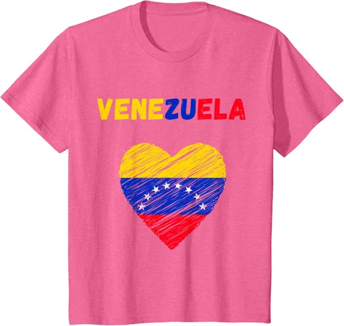 Miniatura 67 de Camiseta con la bandera venezolana con corazón de Venezuela, Negro