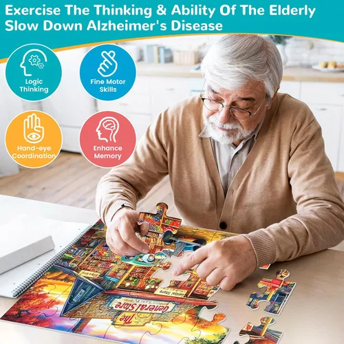 Miniatura 3 de 6 Paquetes de 24 Rompecabezas de Piezas Grandes para Personas Mayores, Productos para Demencia y Alzheimer, Juego de Memoria y Cognitivo Fácil