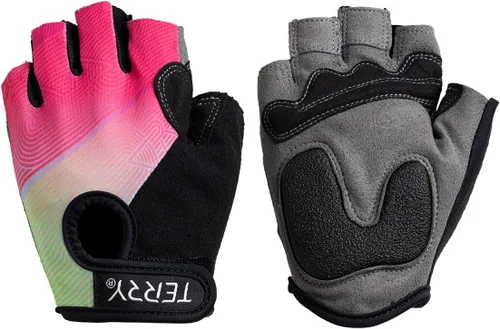 Terry Guantes de ciclismo para mujer, T-Gloves LTD Prints, Guantes de ciclismo para mujer, guantes de ciclismo de medio dedo acolchado de gel de