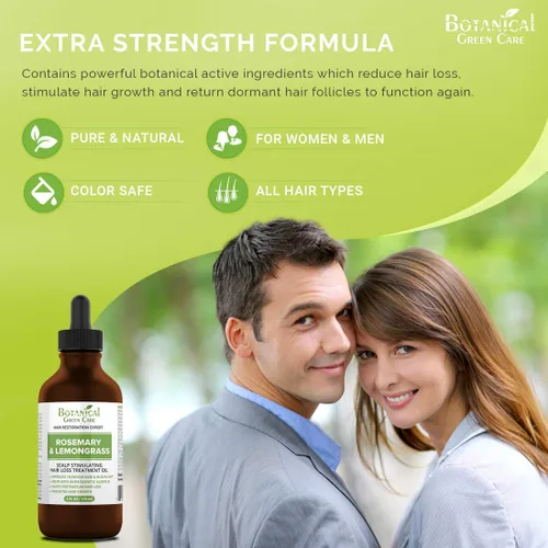 Miniatura 3 de Aceite para el cabello de romero y citronela, aceite de romero para mujeres y hombres, suero para el crecimiento del cabello. Fabricado en Estados