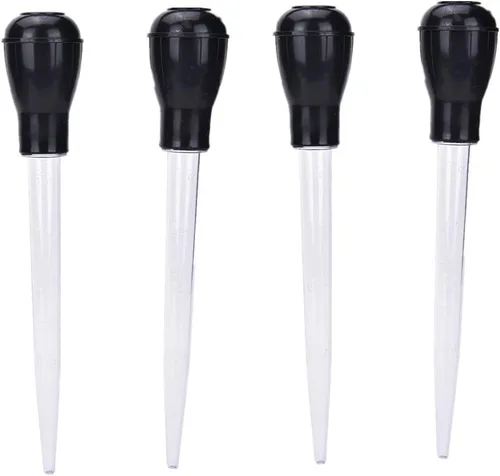 Miniatura 6 de 2 piezas de 11 pulgadas para pavo con bombilla de silicona, transparente, ideal para asar jugos, goteos de mantequilla, glaseados
