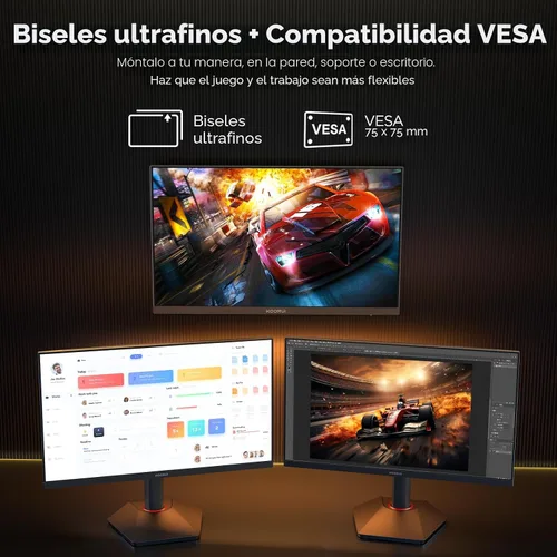Miniatura 6 de KOORUI Monitor para juegos de 24.5 pulgadas, 1ms, monitor de 320Hz, HDR400, DCI-P3 95%, pantalla IPS, compatible con Adaptive Sync, altura vertical
