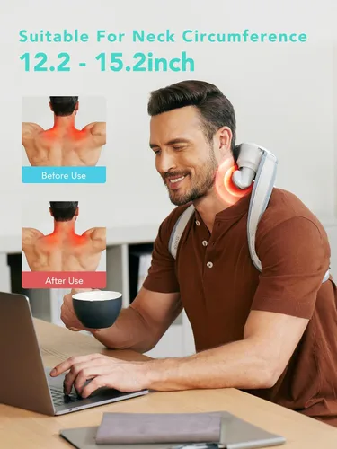 Miniatura 3 de SKG Masajeador de cuello para aliviar el dolor de tejido profundo, masajeador de cuello y hombros con dispositivo de alivio del dolor de cuello