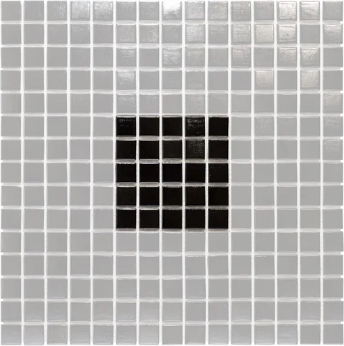 Miniatura 2 de URBN Azulejo de Mosaico de Vidrio Iridiscente Contemporáneo Casi Negro Pero Gris Oscuro para Interiores y Exteriores - Azulejo de Muestra